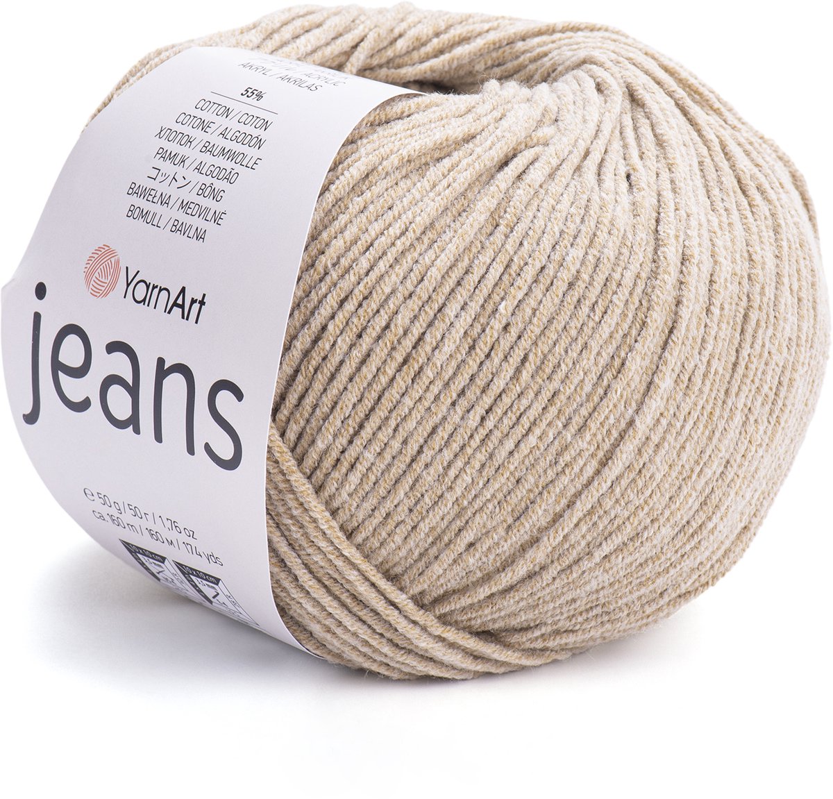YarnArt Jeans – Katoenmix Breigaren – 50g – 160m – 55% Katoen / 45% Acryl – Voor Amigurumi & Kleding - Kleur 48