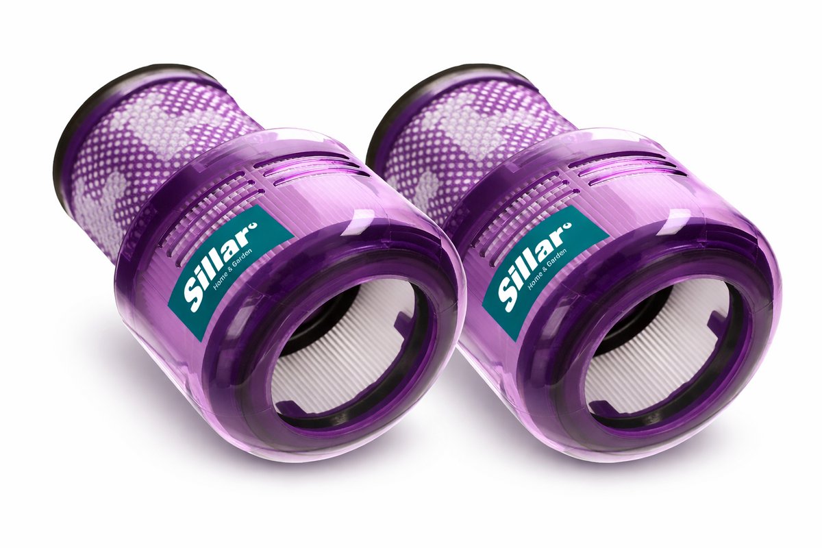 Sillar Stofzuigerfilter – wasbaar - vervangingsfilter geschikt voor Dyson V12 Detect Slim Absolute Total Clean – 2 stuks – vervangt 971517-01