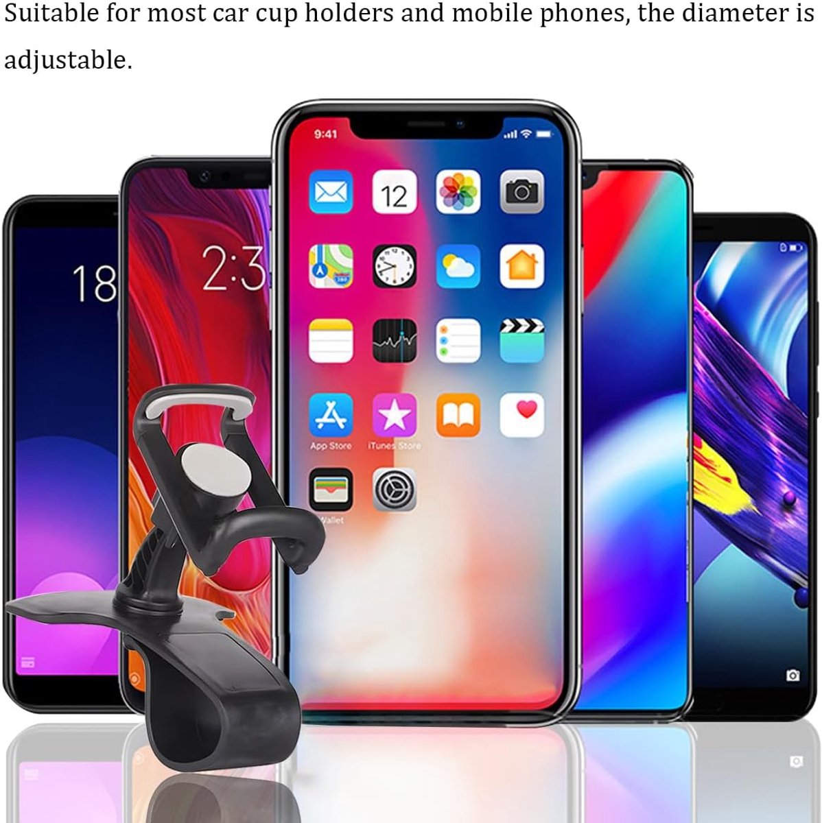 Mobiele telefoonhouder clip voor het dashboard, autotelefoonhouder 360 graden draaibaar, multifunctionele telefoonhouder voor het dashboard, universele auto-accessoires – foto 5