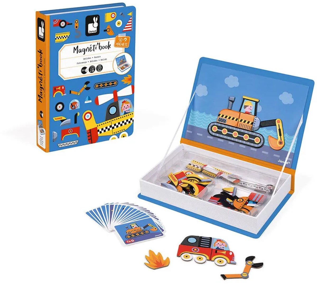 Janod - Magnetibook - Racers - Magneetboek Speelset — afbeelding 15