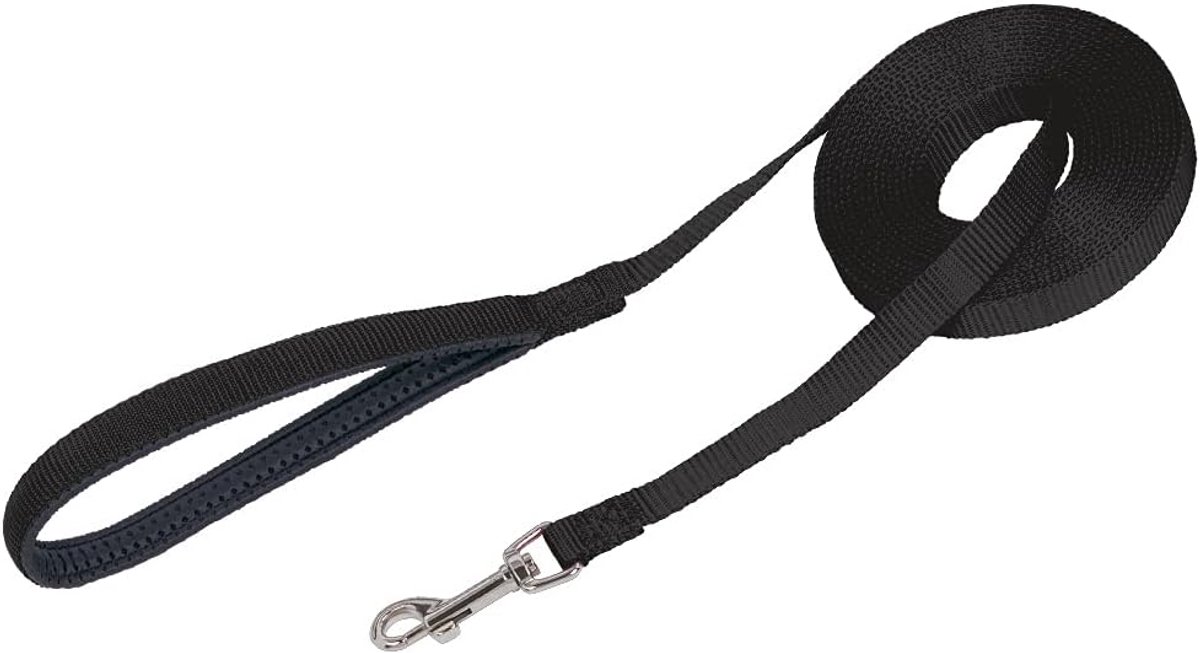 Hondenriem Plat - Lange Leash - Wandelen Buiten - Gewatteerde Lus - 10 Meter - Rood