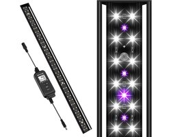 UVB Reptiel Licht - Reptielenlamp LED - Gezonde Terrarium - 4 UVI Modi - 27 Inch Lengte - Zwart