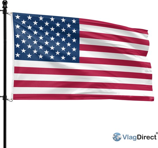 VlagDirect - Amerikaanse vlag - Verenigde Staten van Amerika vlag - USA vlag - 150 x 225 cm - XL vlag.