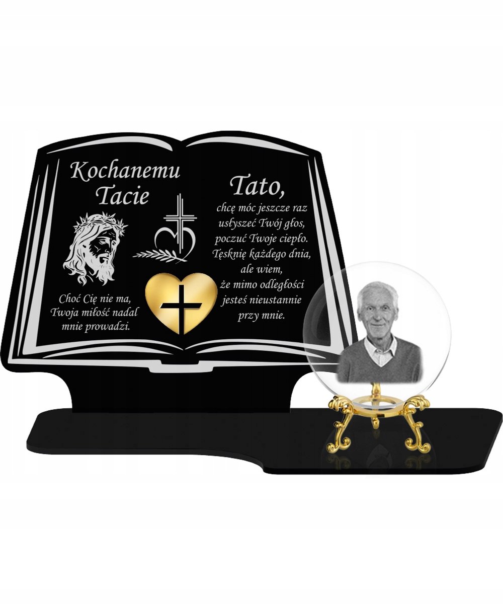 Plexido - Eeuwige Kaars - Gouden Boek XL - 18cm - Kristallen Bol