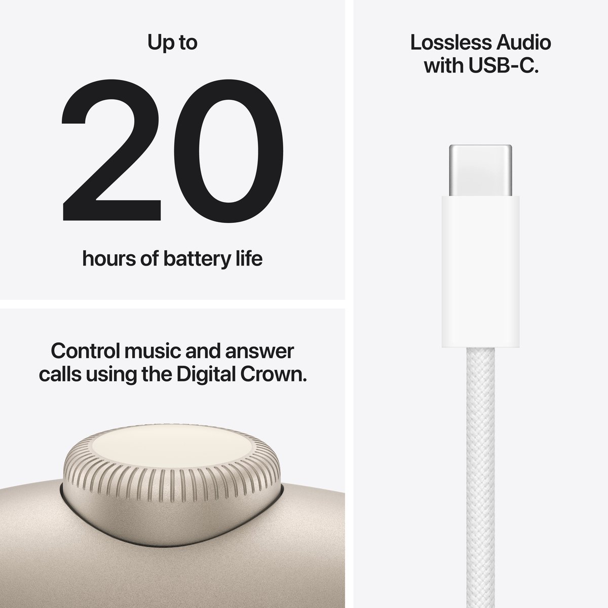 Apple – AirPods Max 2 – Hoofdtelefoon – USB-C – Starlight — afbeelding 2