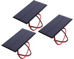 Set van 3 ronde zonnepanelen van polykristallijn silicium, 99 x 69 mm, 6V, 130mA, 0,78W. Geschikt voor het maken van zonnelampen, opladers voor mobiele telefoons en diverse kleine zonne-energieproducten, enz.