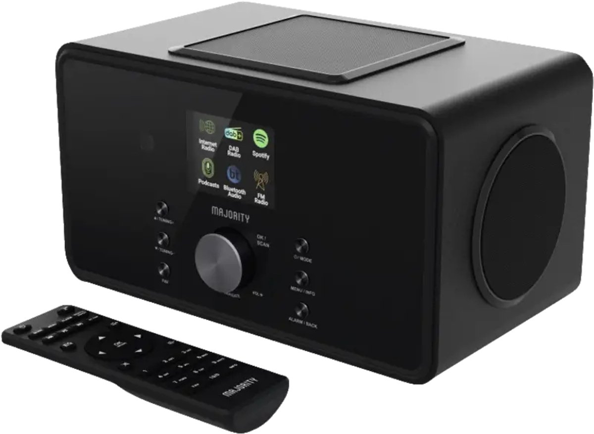 Majority Bard - Internet Radio - Ingebouwde Subwoofer - DAB+/FM - 100 W - Zwart