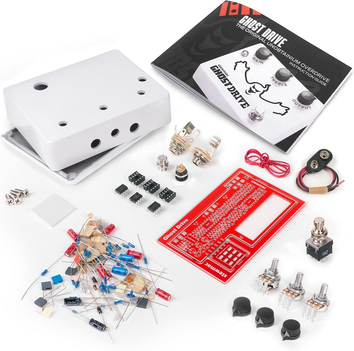 Gitaar Effect Pedaal - Overdrive Kit - Muziek Maken - Zelf Bouwen - Wit