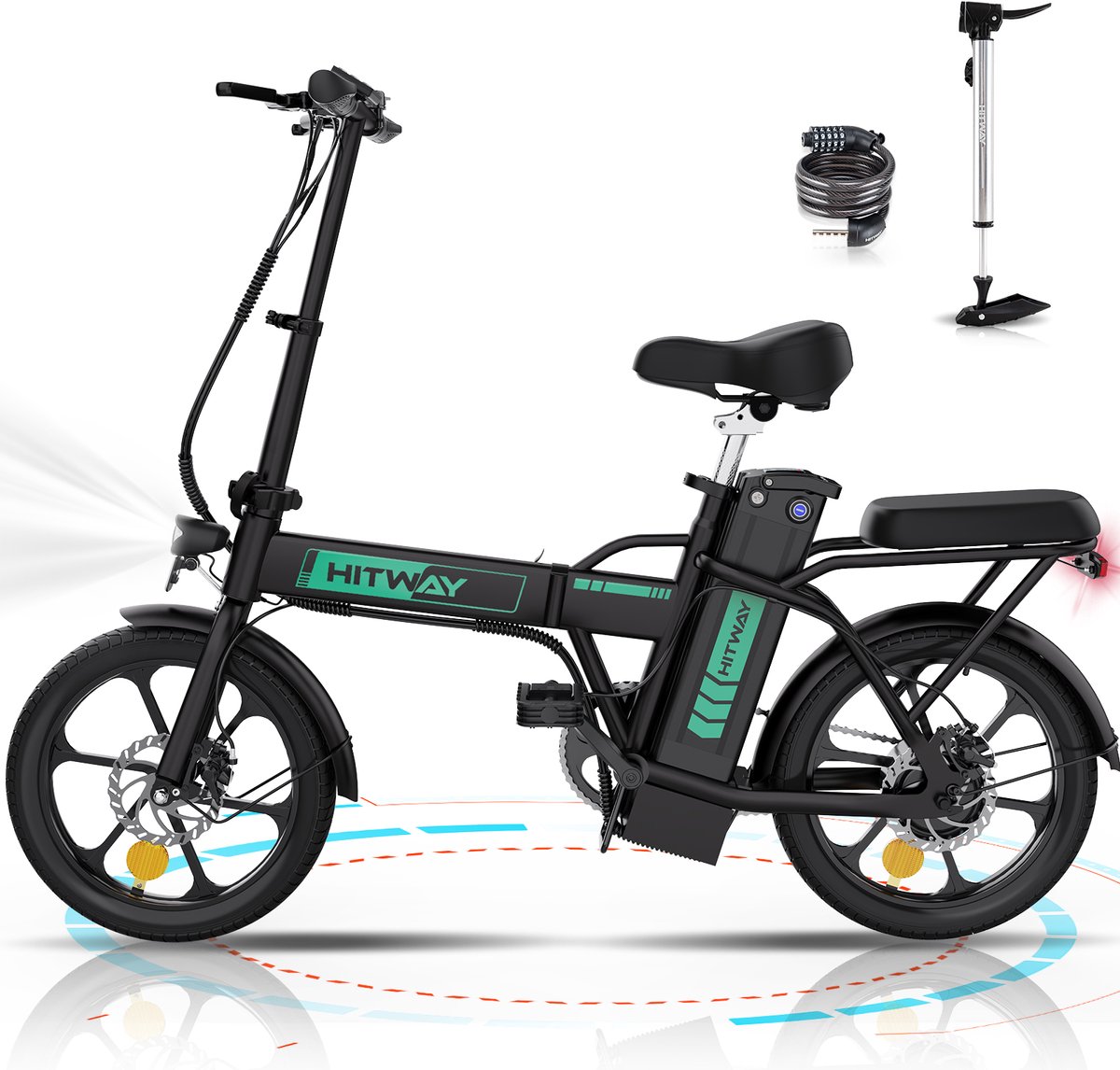 Hitway BK2 Opvouwbare E-Bike 16 inch – 250W, 70km bereik
