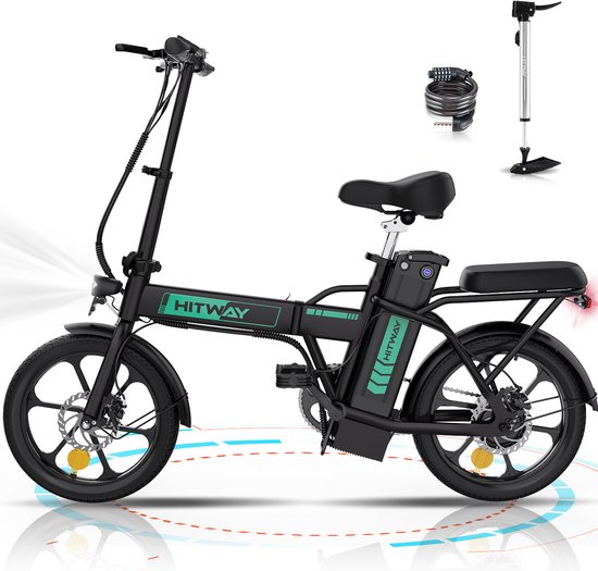 Elektrische Fiets Hitway BK5 - Opvouwbare E-bike - 16 inch - 250W Motor