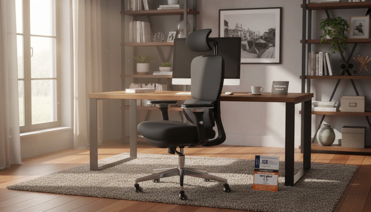 Ergonomische bureaustoel Casa Velluto ProComfort | Verstelbare Mesh Kantoorstoel & Gaming Stoel Hoog | 3D Hoofdsteun, 4D Armleuningen, Lendensteun | Max. 150 kg | Draaibaar & Ademend | Zwart