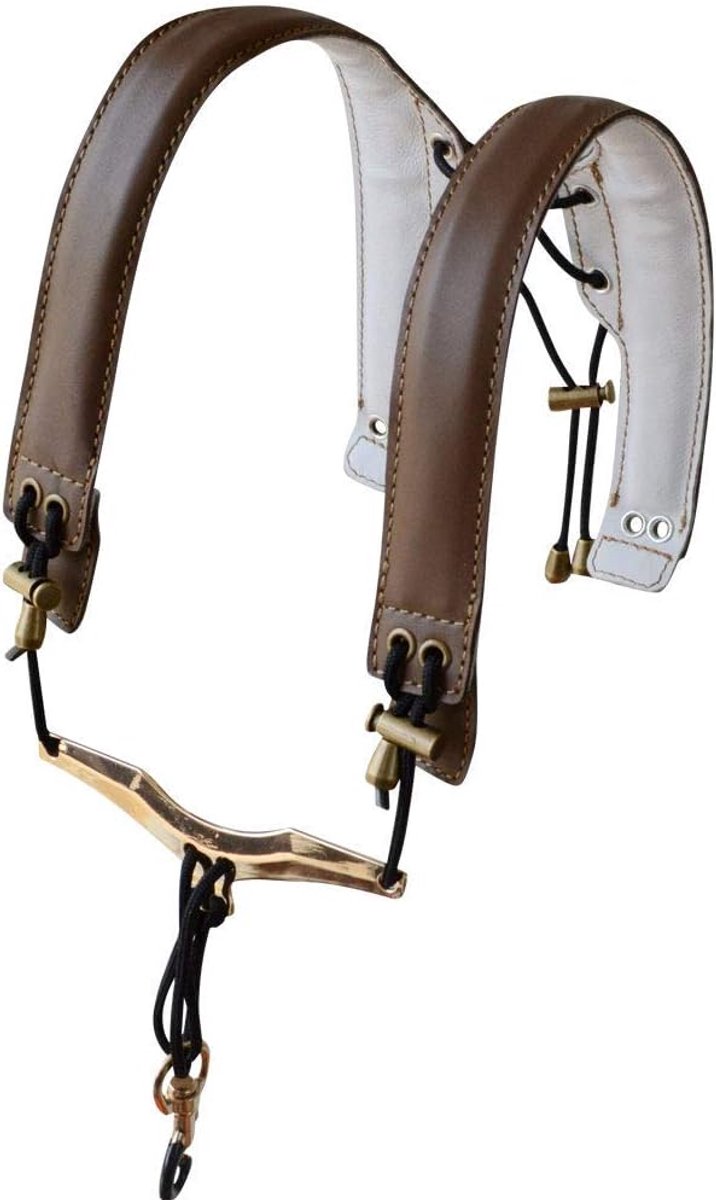 Saxofoonriem - Schouderband - Muzikanten Comfort - Handgemaakt Leer - 44 cm Frame