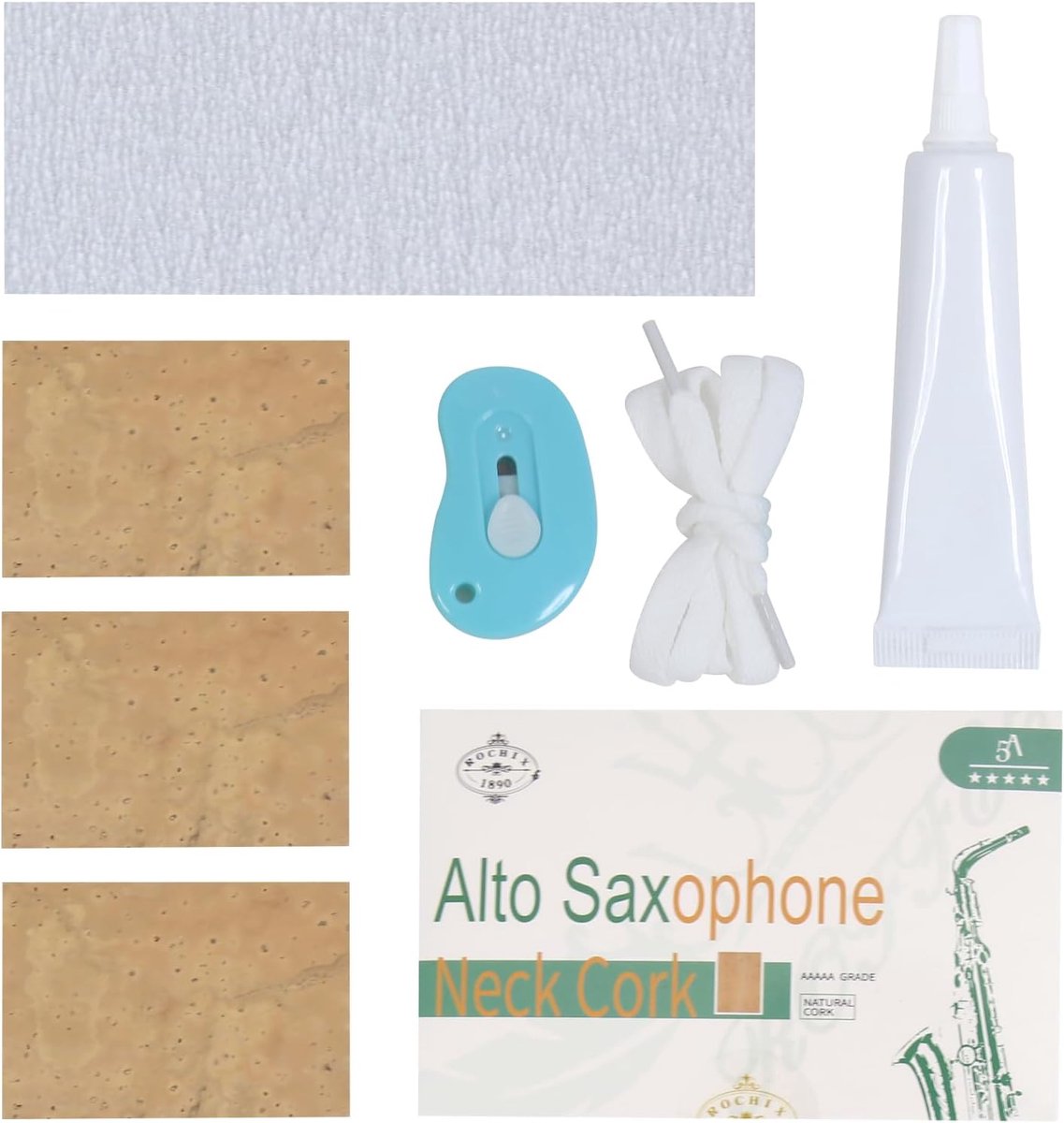 Saxofoon Hals Kurk - Nek Kurk Set - Muziek Instrument Onderhoud - Universele Pasvorm - 3 Stuks