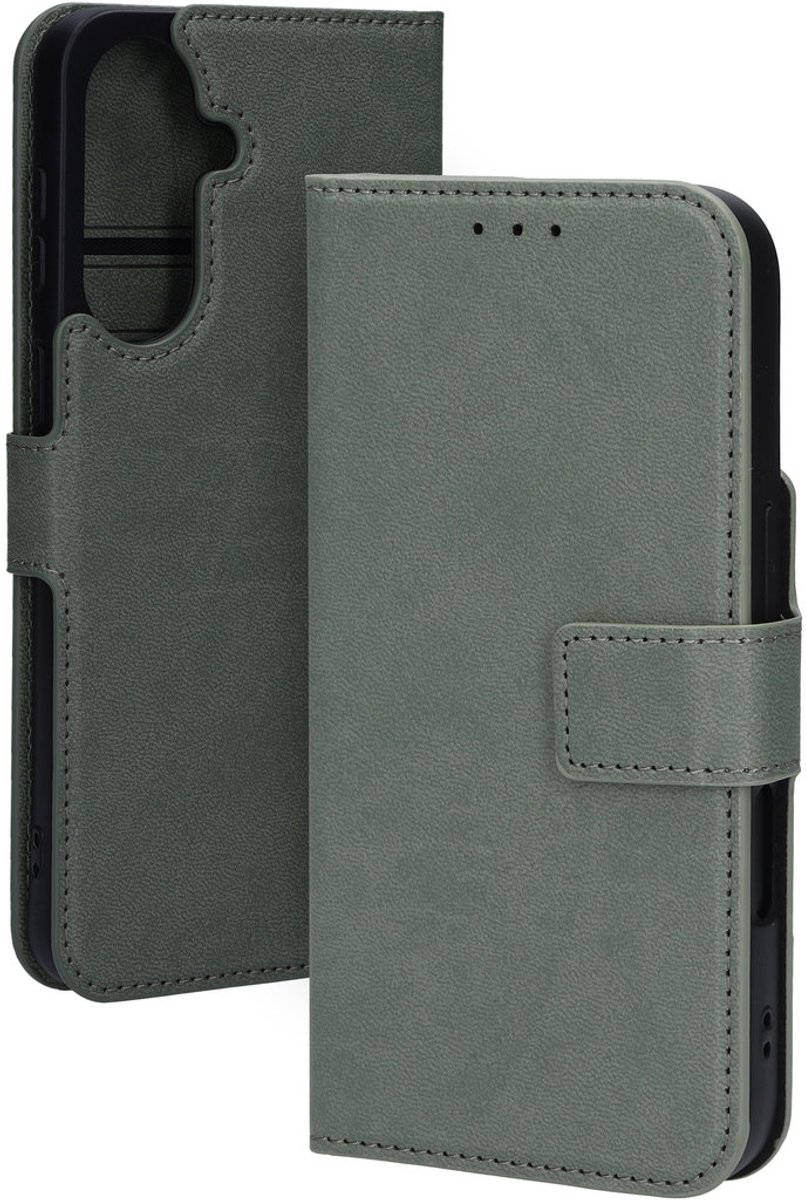 Mobiparts hoesje geschikt voor Samsung Galaxy A37 - Wallet/Boekhoesje - Eco Leer - Magneet Sluiting - Opberg vakken - Groen