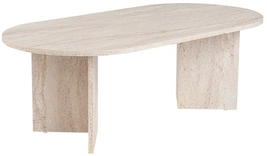 Asir - Salontafel - Atlantisch grenen - Travertijn look - 119 x 60 x 40 cm (L x B x H)