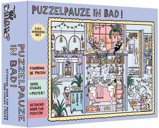 Eva's introvertenpret- Puzzelpauze in bad