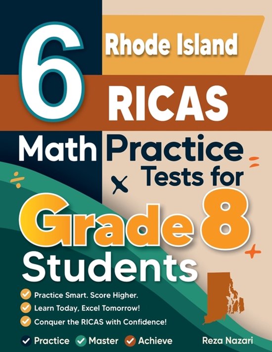 6 Rhode Island RICAS Math Practice Tests for Grade 8 Student ... - cover
