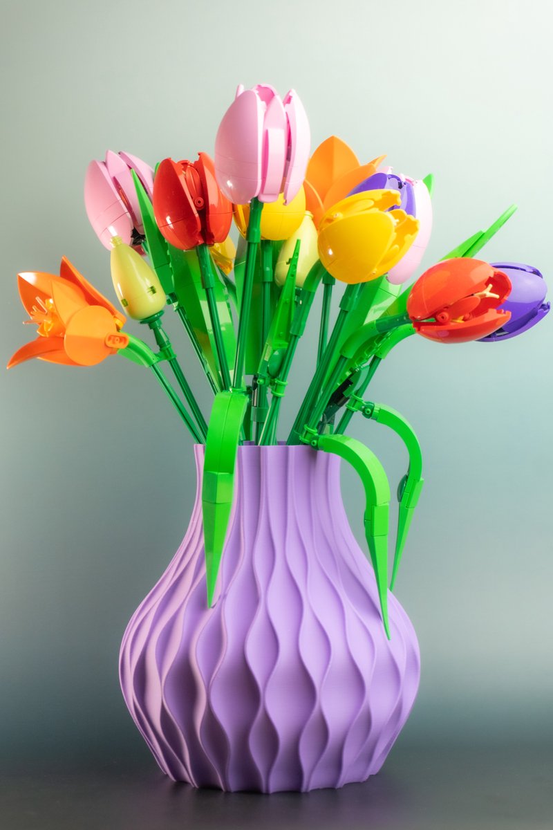 Vaas Future - met bloemen houder geschikt voor Botanical bloemen - Lavendel Paars - Maerc Design
