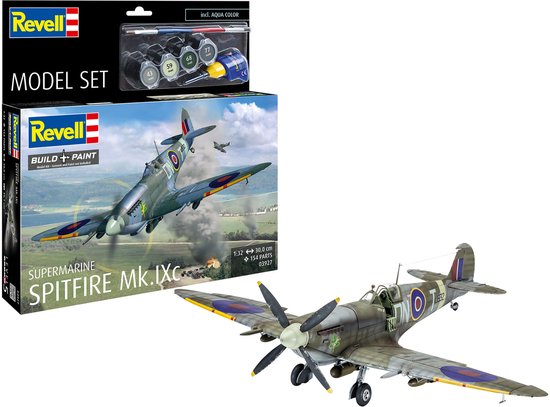 Revell Modelbouwpakket Vliegtuigen - 63927 Supermarine Spitfire Mk.IXc - Propeller Vliegtuig - Model Set Plastic - 1:32 - Modelbouw