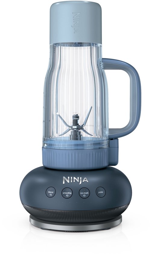 Ninja BlendBoss krachtige ijsvermalende Blender met rietje en lekvrij deksel - 1100 watt - Blend IQ, Smoothie IG, Ice Crush IQ en Pulse - CyberSpace - DB351EUCY van Merkloos — afbeelding 2