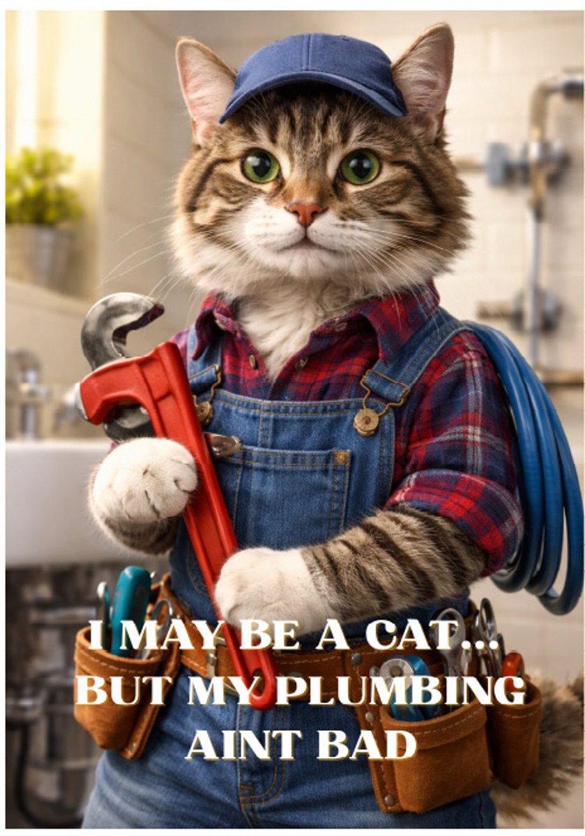 Huurdies - Poster - I'm a plumber - A2