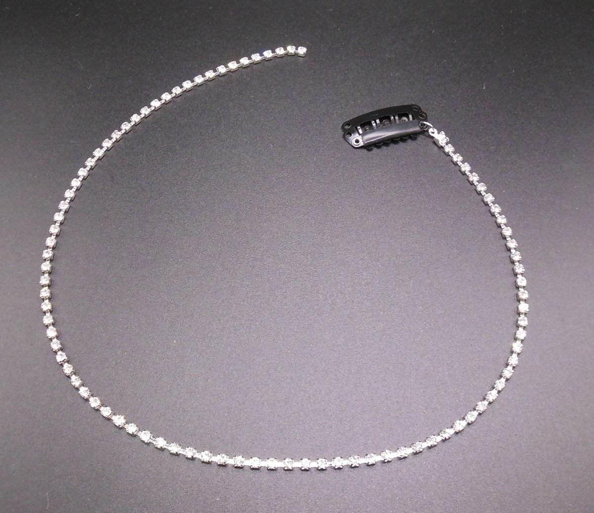 Festival/Ibiza haarclip met hanger zilver+strass