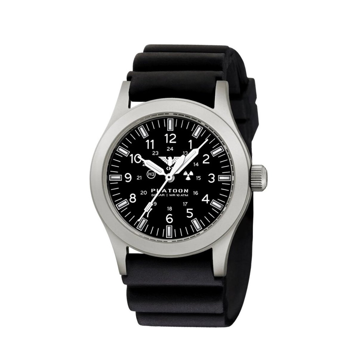 KHS - KHS.PLASSF.DB - Polshorloge - Heren - PLATOON Steel Solar