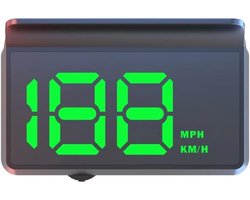 Digitale Snelheidsmeter - GPS HUD Display - Veilig Rijden - Automatische Helderheid - 3 inch Scherm - Zwart