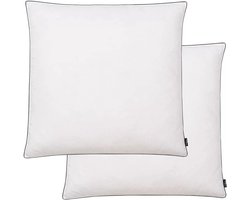 Hoofdkussens Set - Zachte Kussens - Comfortabel Slapen - Vormvast Dons & Veren - 80 x 80 cm - Wit