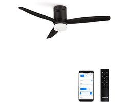 CREATE - Stille 40W plafondventilator met technische ABS bladen in verschillende maten - L - Met licht - WIFI - WIND CALM