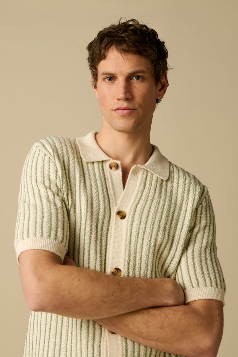 Sissy-Boy - Groen gestreept vest