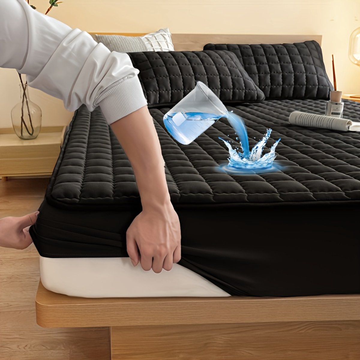 Matras beschermer Waterdicht Matrasovertrek-Matrashoes Wasmachinebestendig- Matrasbescherm