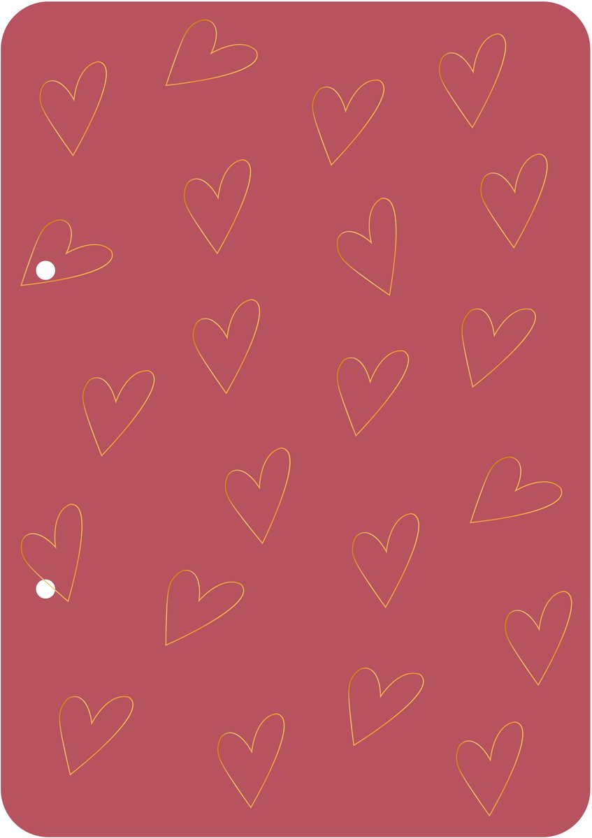 Bewaarbundel Hartjes - roze - trouw/liefdeskaarten bewaarbundel - met goudfolie - A5 formaat