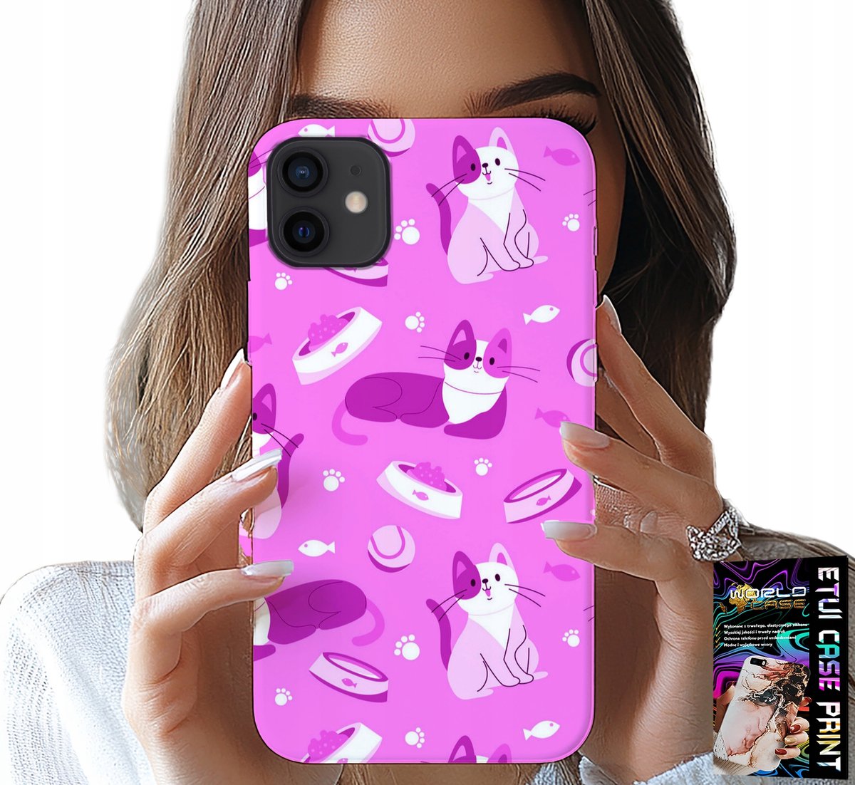HOESJE VOOR IPHONE 13 MINI - LOVE CAT, PATRONEN MET KATTEN, COVER