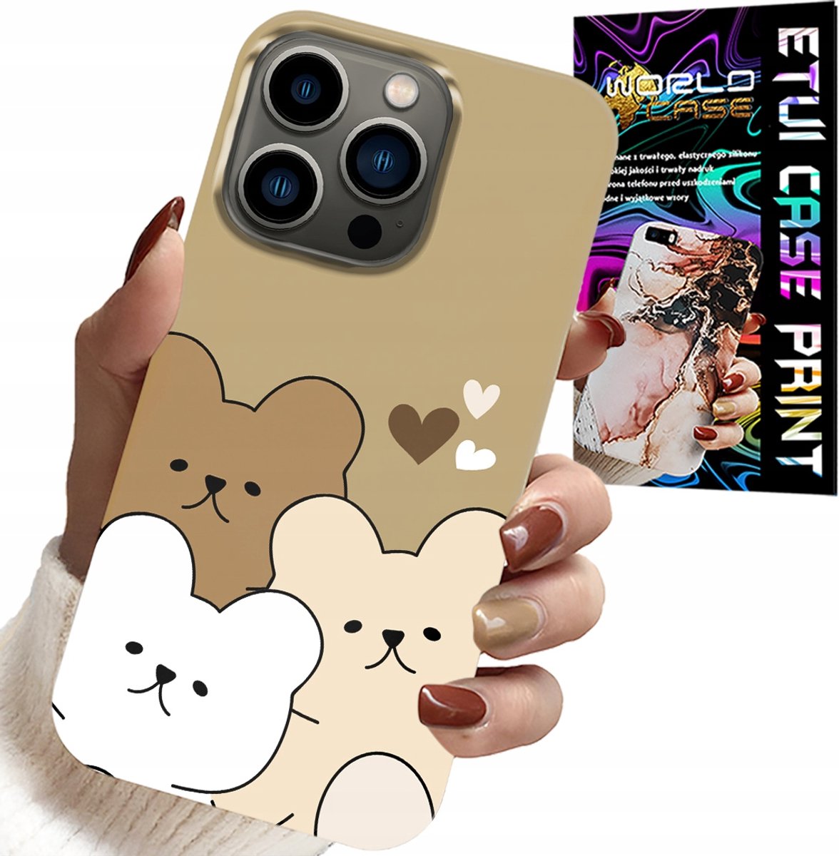 iPhone 14 Pro Max hoesje - Teddybeer, Teddybeer patronen voor de allerjongste kinderen