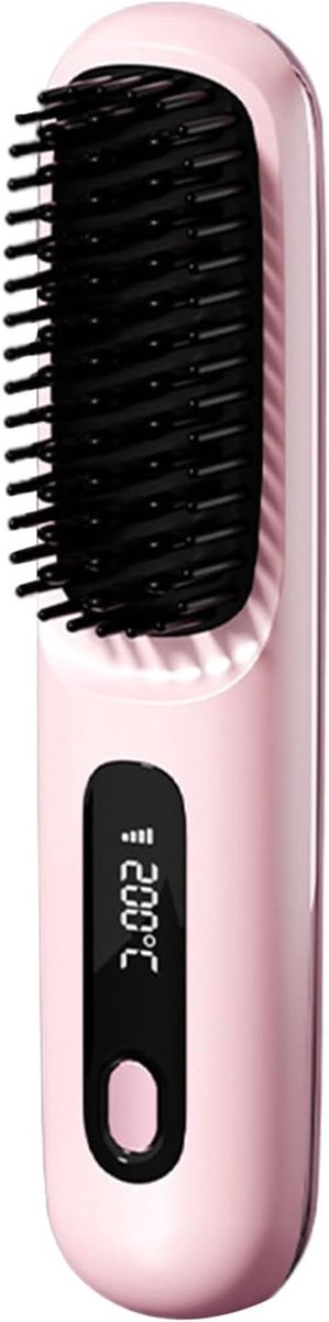 Verwarmde Haarborstel - Styler Volume - Thuis Gebruik - Draadloze Touchscreen Bediening - 20 x 5 x 22 cm