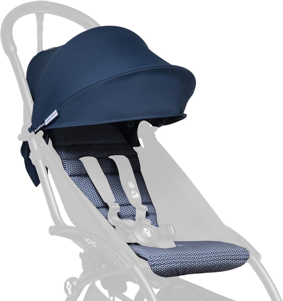 Kinderwagen Textielset - Zitje en Kap - Reizen met baby - Machinewasbaar - 400 gram - Blauw