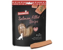 Rosewood Salmon Fillet Strips Large Hondensnack Zalm – 97% Zalm – Voordeelverpakking 400 g – Graanvrij – Zonder Kunstmatige Toevoegingen