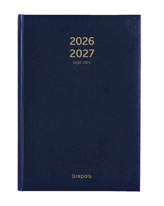 Brepols agenda 2026-2027 - Bretime LIMA - Schoolagenda - 16 maanden - 1 week per 2 pagina's - Gebonden - Weekoverzicht - Blauw - 14.8 x 21 cm