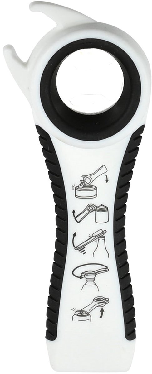 5-in-1 Opener – Multifunctionele Potopener – Flesopener – Anti-slip – Ergonomisch Handvat