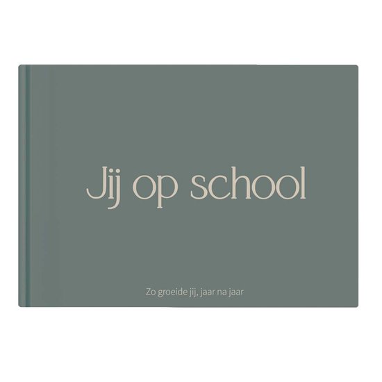 Schoolfotoboek 'Jij op school' | schoolfoto's | schoolfoto album | schoolfoto invulboek | groen / blauw | Writemoments