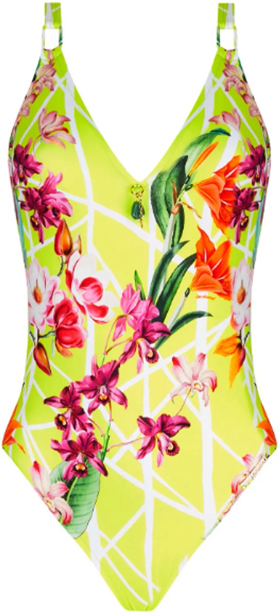 Lise Charmel, badpak, fleurs splendeur, lime, 42B