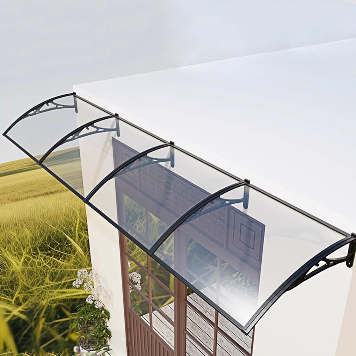 Moderne Raamluifel - Deurbescherming - Bescherming buiten - Aluminiumlegering beugels - 100x60 cm