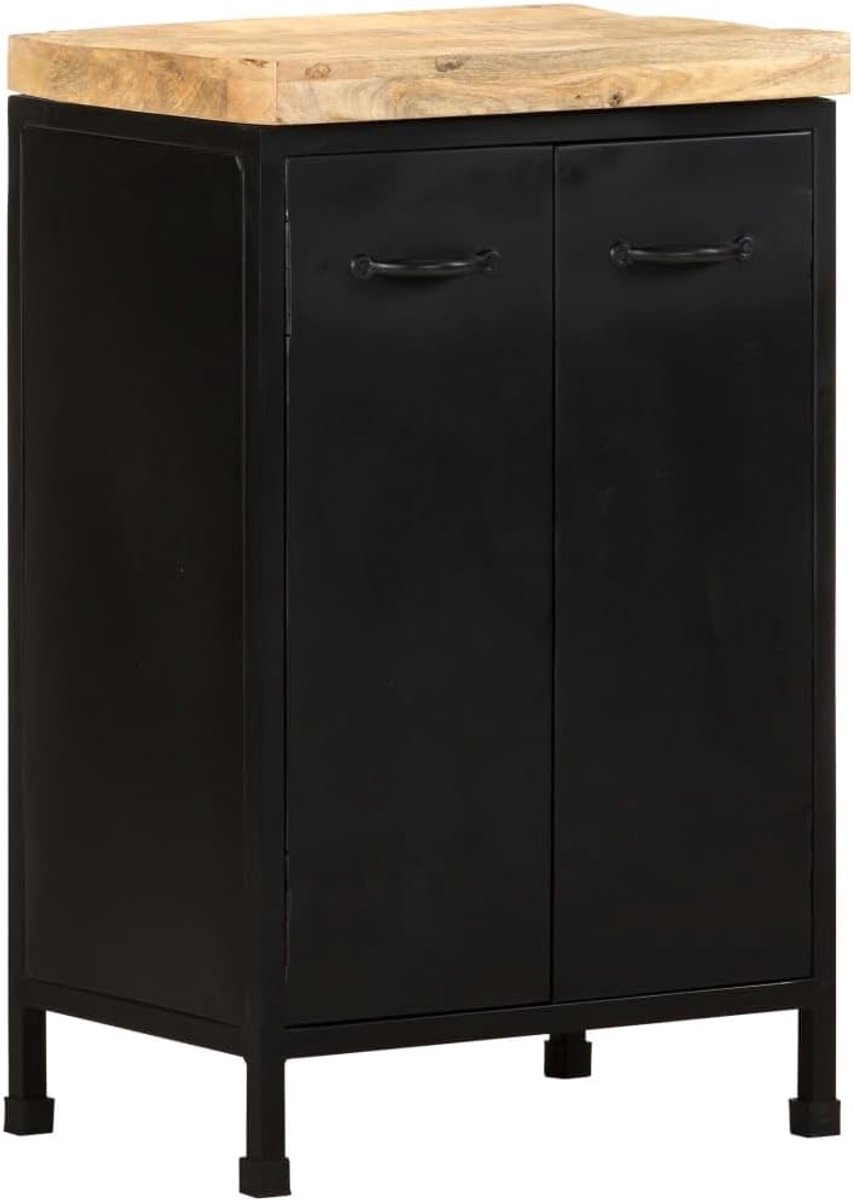 Opbergkast Mangohout - Bijzetkast Dressoir - Woonkamer Inrichting - Uniek Natuurlijk Patroon - 47 x 35 x 76 cm - Bruin