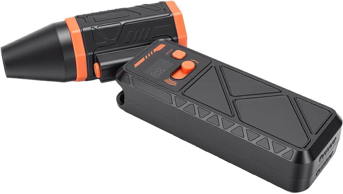 Elektrische Luchtstofdoek - Stofblazer Turboventilator - Computers Reinigen - 130.000 RPM - Draadloos Compact - Oranje