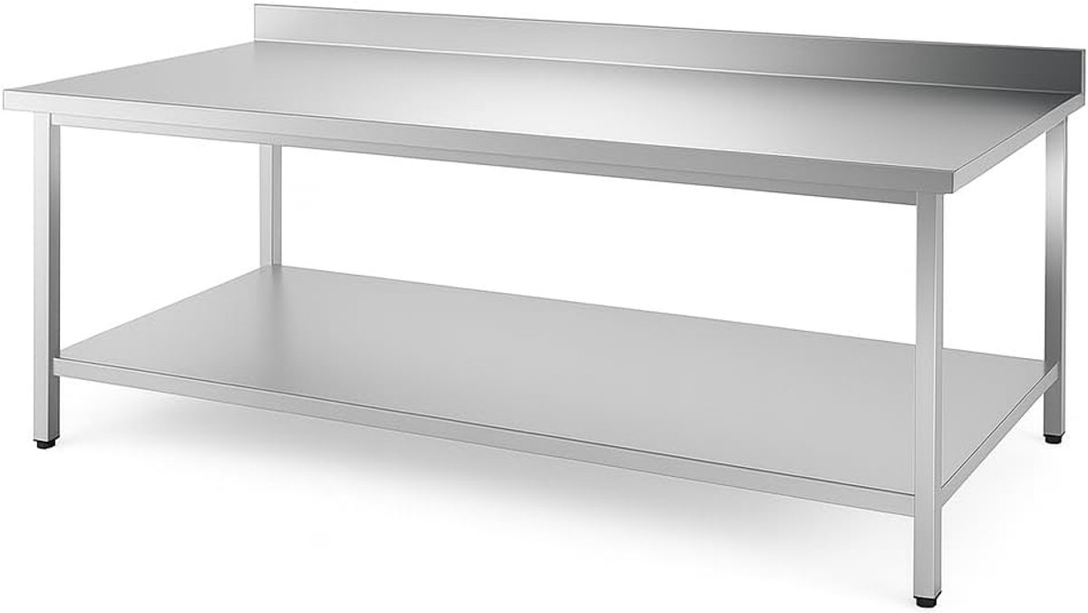 Professionele Werktafel - RVS Tafel - Keukenwerk - Grote Belasting - 180x60cm - Zilver