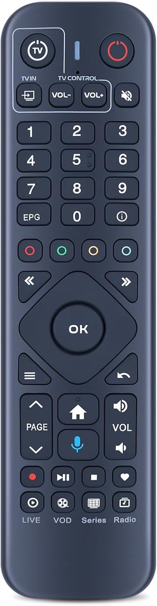 Afstandsbediening - Universele Controller - Set-top box bedienen - Directe koppeling - 13.5 cm - Zwart