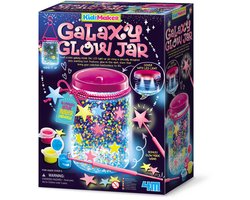 4M Knutselen - Maak Je Galaxy Gloei Lantaarn - Creatief Speelgoed - Led - Glow In The Dark Verf - Sterren - KidzMaker - 5 Jaar