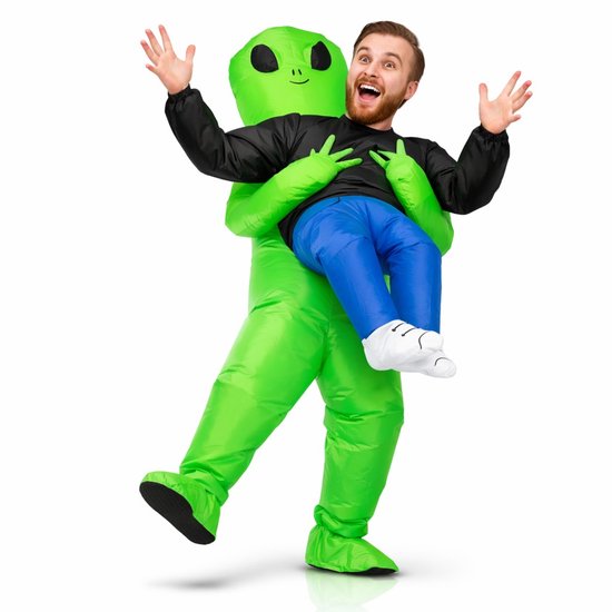 Ferodelli Alien Pak - Kostuum - Opblaasbaar - Halloween - Carnavalskleding - Heren - Dames - Volwassenen
