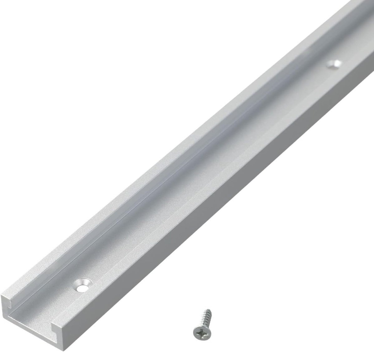 T-sleuf Aluminium - Houtbewerking Spoor - Precisie Werk - Universele Pasvorm - 60cm Lengte - Zilverkleurig
